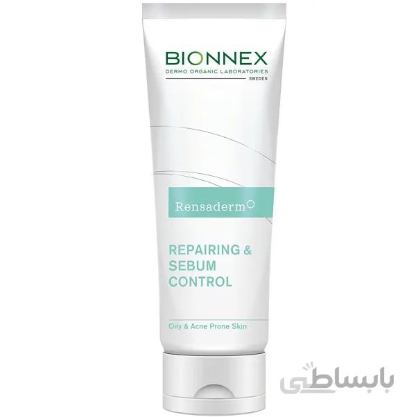 کرم مرطوب کننده و آبرسان بایونکس bionnex سری رنسادرم Rensaderm حجم 200 میل | کنترل سبوم پوست چرب و آکنه دار