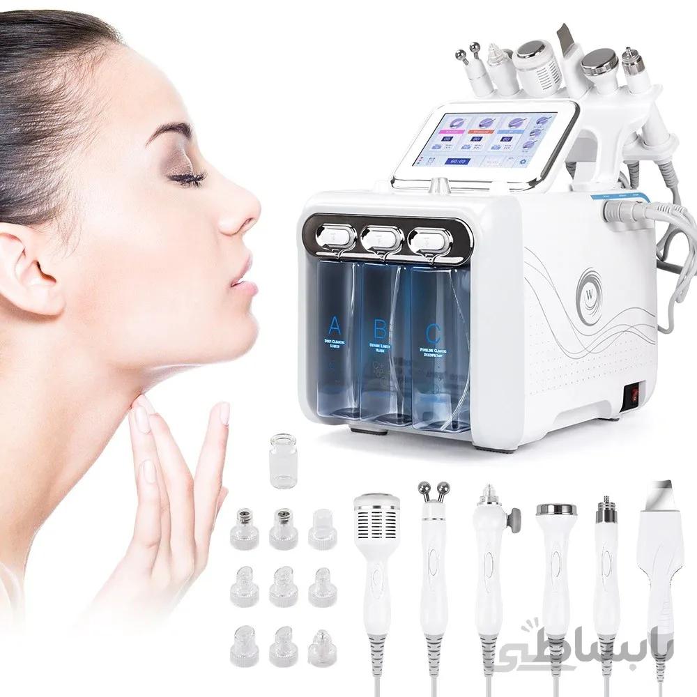 هیدرافیشیال 6 کاره موتور سنگین گرید A پلاس کره ای اورجینال 6in1 Hydra Facial Water Dermabrasion