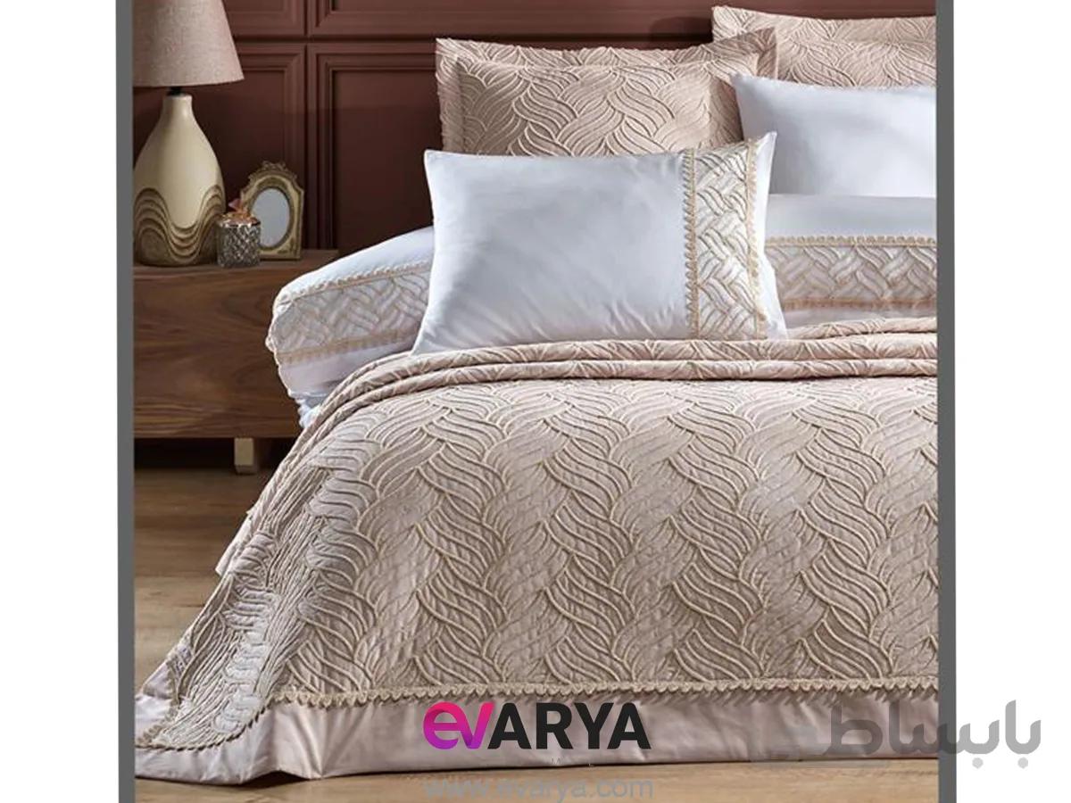 روتختی عروس مدل Tallia برند Iyi geceler Istanbul هفت تکه رنگ بژ سایز دو نفره 200×160