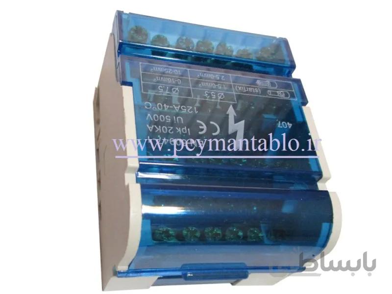 جعبه (باکس) باسبار سه فاز (سه فاز و نول) 7 پیچ RST ا جعبه (باکس) باسبار سه فاز (سه فاز و نول) 7 پیچ GE - (RST) - NHC01 کد :(7407)