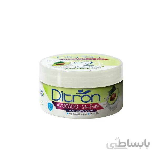 کرم مرطوب کننده حاوی عصاره آووکادو دیترون حجم 200 میل ا Avocado & Shea Butter Nutritioning & Repairing Cream Ditron