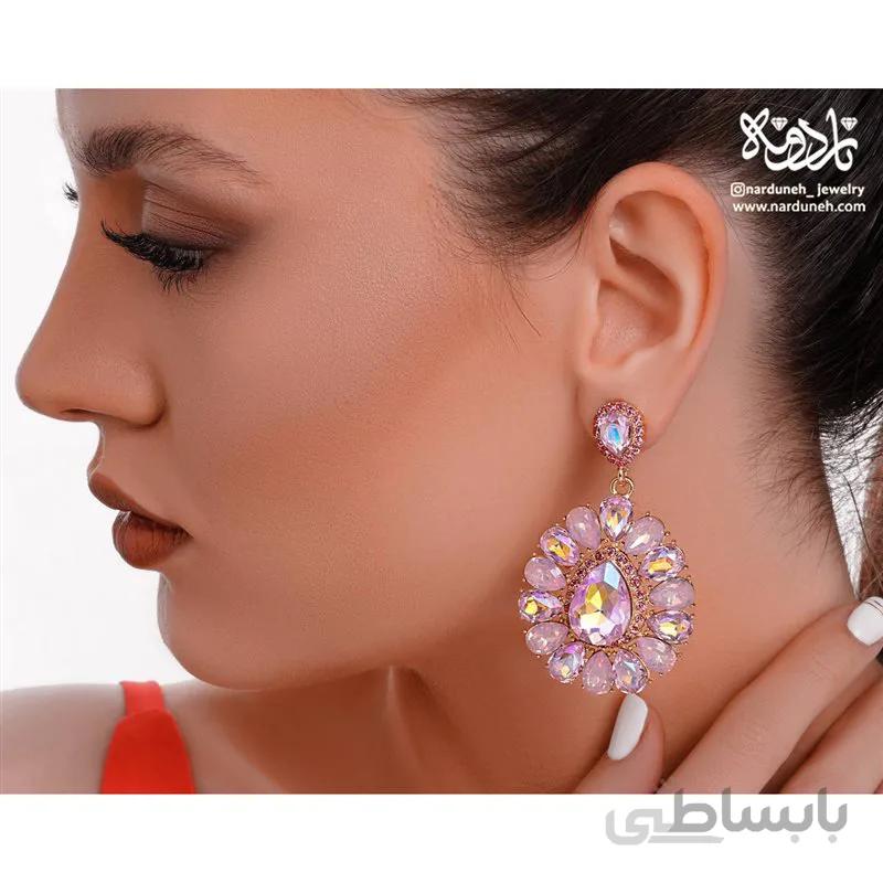 گوشواره نگین رنگی _ 06