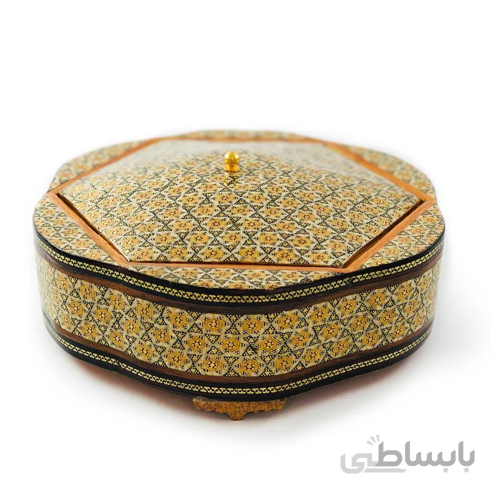 جعبه خاتم کاری مدل شش گوش