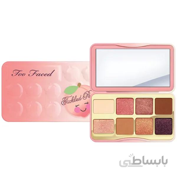 پالت سایه چشم هلو Tickled Peach توفیسد اصل | ۸ سایه مات و براق شایندار ا Too Faced Tickled Peach Eye Shadow Palette (Limited Edition)
