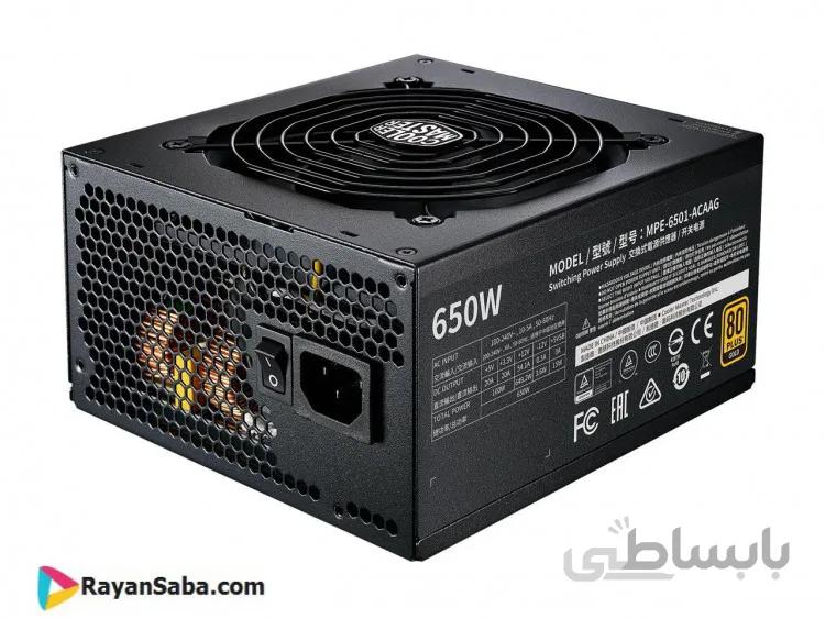 منبع تغذیه کامپیوتر کولر مستر مدل MWE 650 طلایی V2 ا Cooler Master MWE GOLD 650 V2 FULLY MODULAR