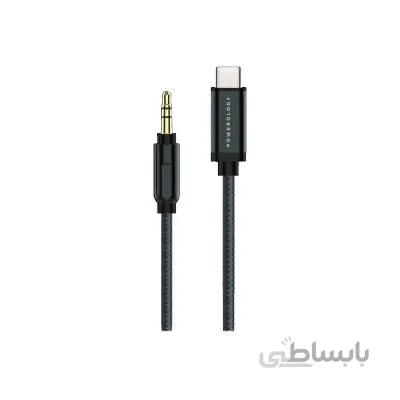 کابل USB-C به AUX پاورولوجی مدل Powerology Aluminum Braided Audio Cable ا Powerology Aluminum Braided Audio Cable P12CAUGY