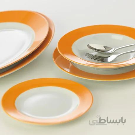 سرویس چینی زرین 6 نفره غذاخوری نارنج (28 پارچه) ا Zarin Iran Allegro Narenj 28 Pieces Porcelain Dinnerware Set