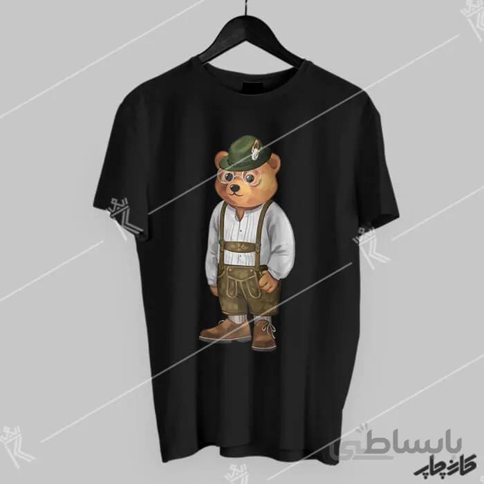 چاپ طرح روی تیشرت خرس رابین هود