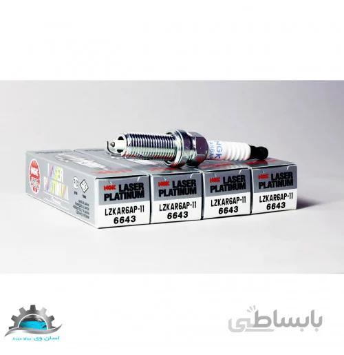 شمع پایه بلند دبل پلاتینیوم LZKAR6AP-11 ان جی کی NGK (دست 4 عددی)