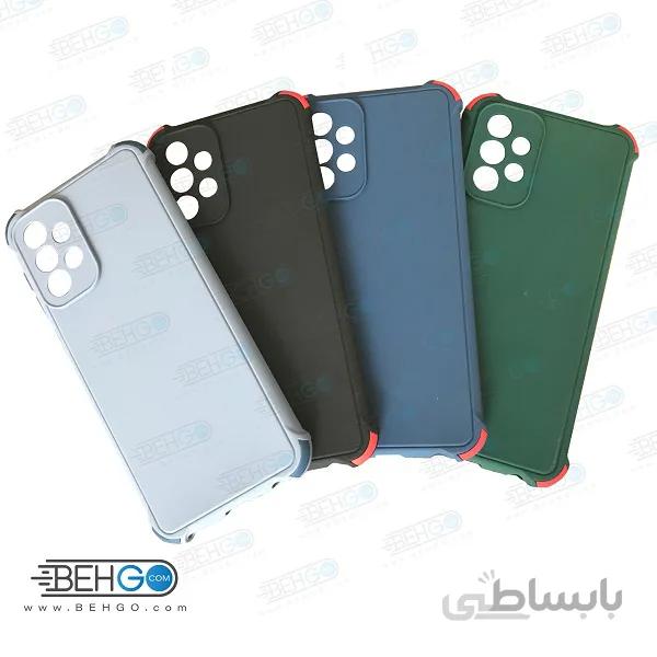 قاب سامسونگ A23 کاور مدل ژله ای دکمه رنگی محکم ضد ضربه با محافظ لنز دوربین گوشی Samsung A23