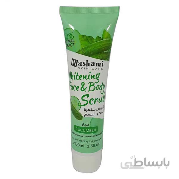 اسکراب صورت و بدن خیار واشامی WASHAMI SCRUB