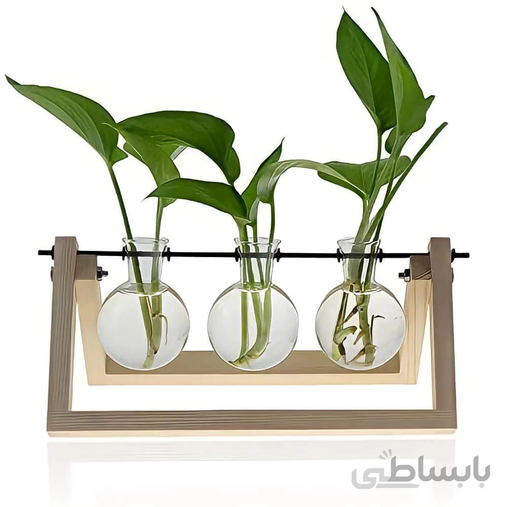 گلدان فانتزی پایه تاشو چوبی
