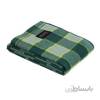 پتو مسافرتی یکنفره چهارخانه سبز