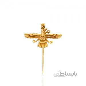 سنجاق کت طلا مردانه طرح فروهر کد MO904