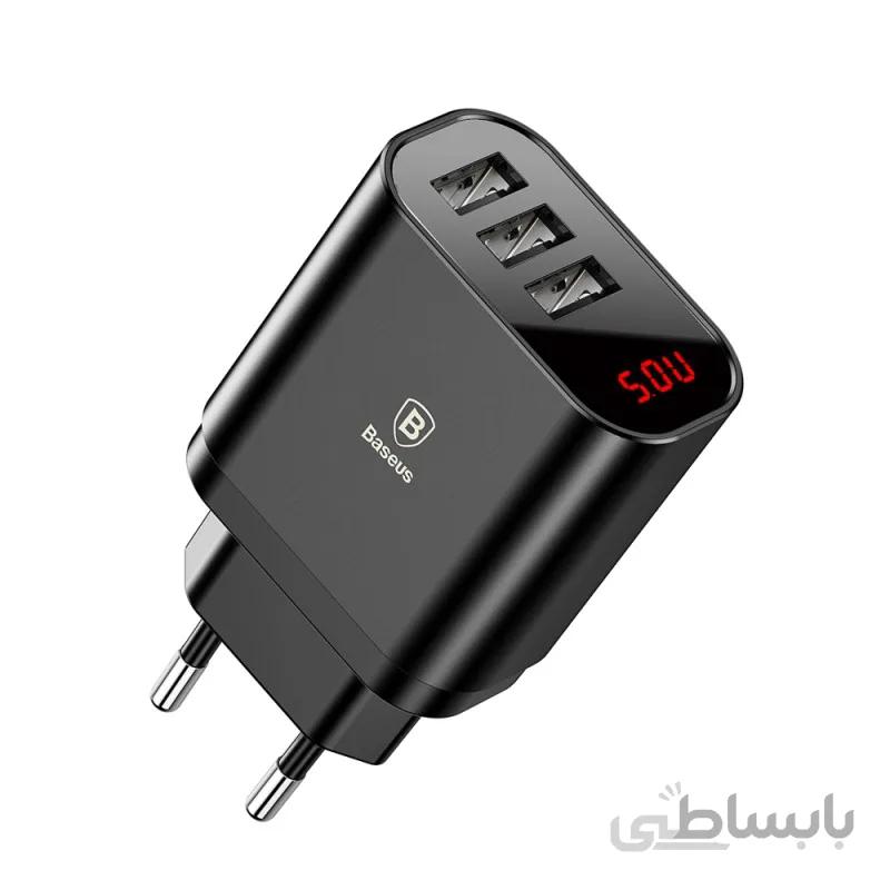 آداپتور سه پورت بیسوس Baseus Mirror Travel Charger NRT-DY035