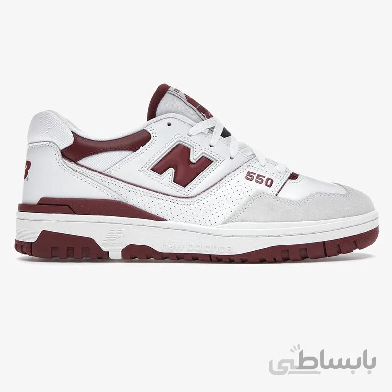 کفش نیوبالانس 550 New Balance 550 Sea Salt Burgundy