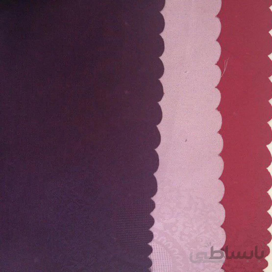 رومیزی ژاگارد 12 نفره مستطیل طرح رمانس بادمجانی