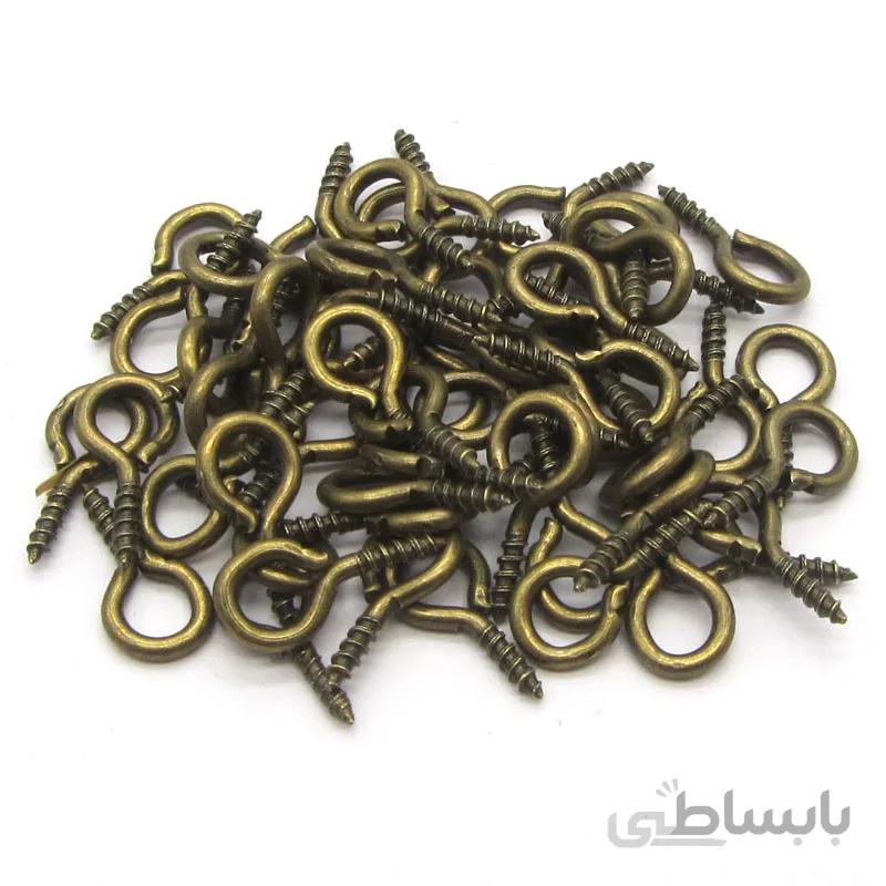 پیچ چشمی زیتونی طول 12 میلی متر بسته 88 عددی