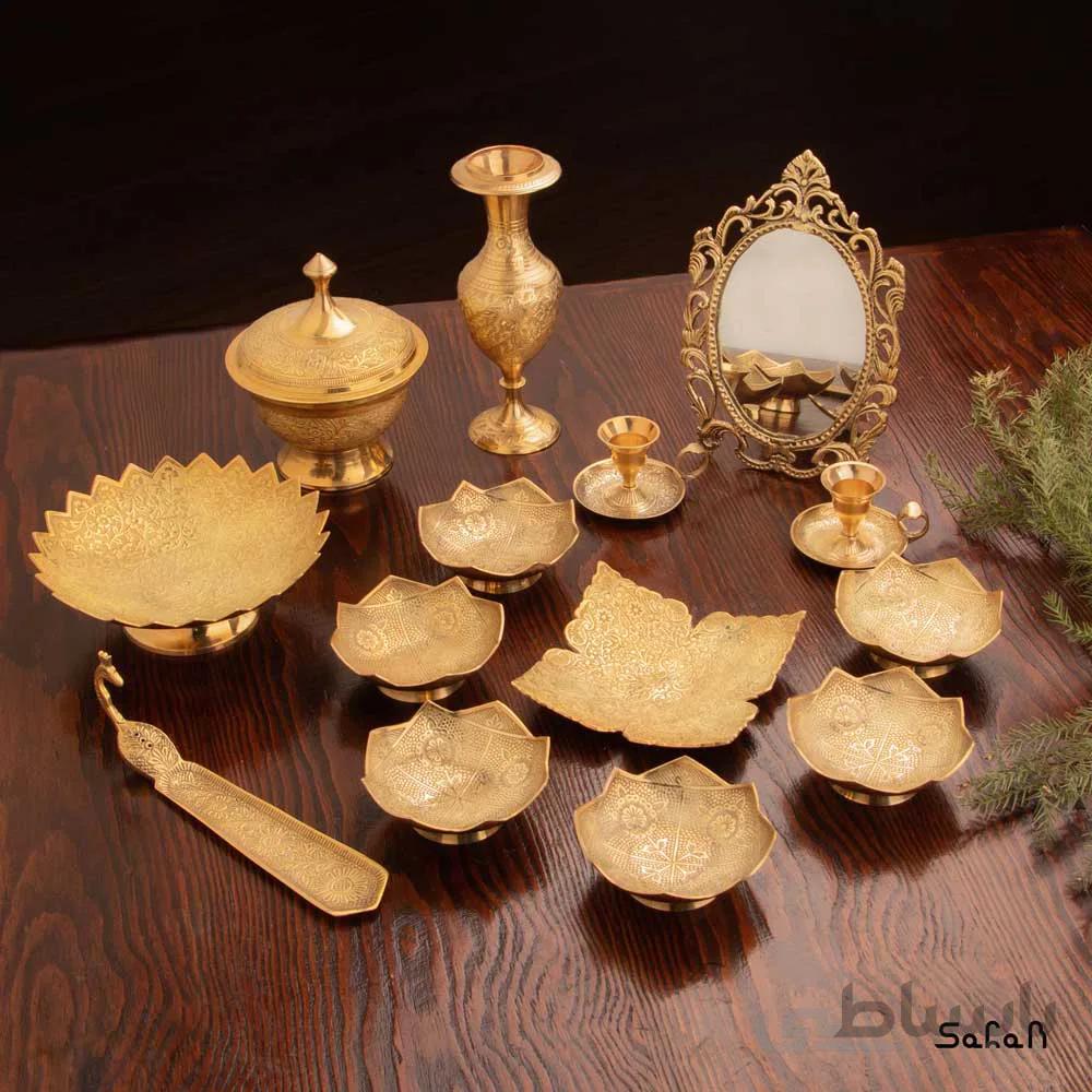 ست پذیرایی برنجی طلایی کد 236