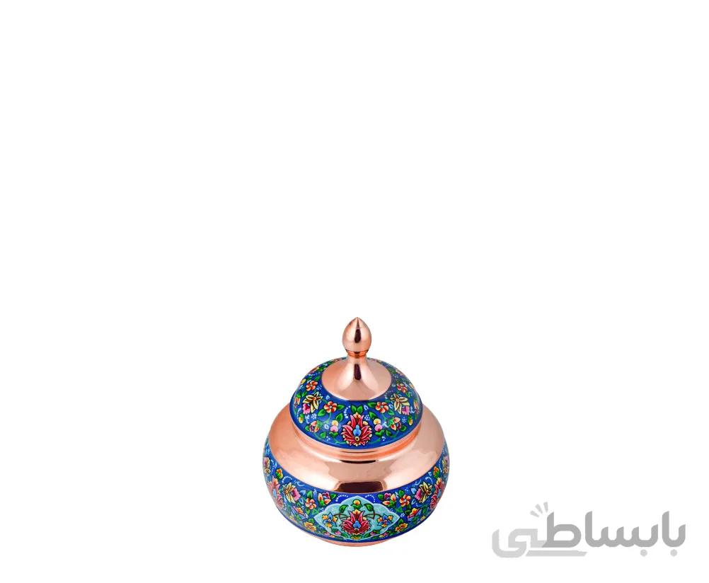 قندان بزرگ مس و پرداز