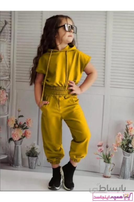 فروش پستی ست لباس دخترانه شیک جدید برند EFSACE رنگ زرد ty99664122
