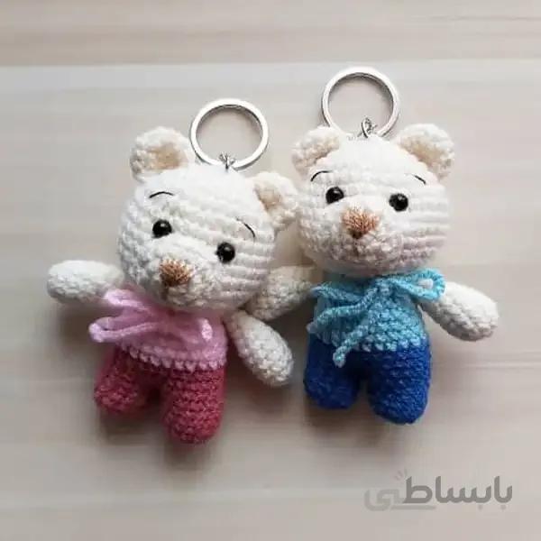 عروسک کاموایی جاکلیدی خرس فسقلی (کد321)