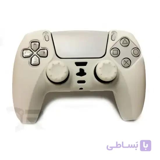 روکش دسته پلی استیشن 5 و دو عدد محافظ آنالوگ - Silicone Cover Dualsense PS5 White