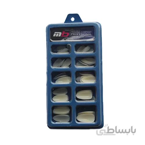 ناخن مصنوعی ام بی ساده مدل بیضی بسته 100 عددی ا MB Simple artificial nails package, 100 pieces