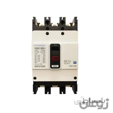 کلید اتوماتیک هیوندای مدل HGM125H ظرفیت 100 آمپر