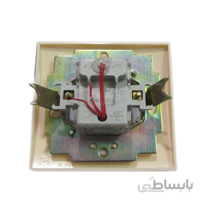 کلید زنگ پارت الکتریک با قاب کرم آذین