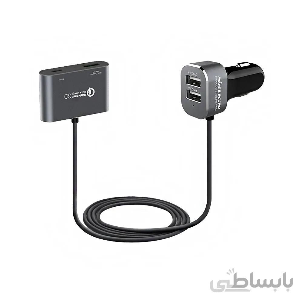 شارژر فندکی نیلکین مدل پاور شیر NKC05 ا Nillkin PowerShare NKC05 QC3.0 Car Charger