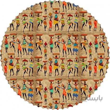رومیزی مخمل گرد زنان افریقایی