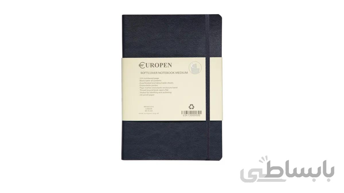 دفتر یوروپن مدل NOTEBOOK SOFTCOVER MEDIUM سورمه ای