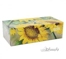 دستمال کاغذی شکوه 150 برگ دولایه طرح گل آفتاب گردان