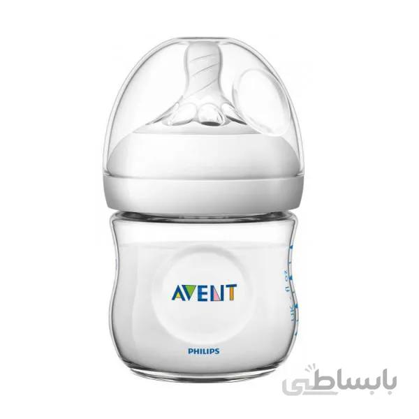 شیشه شیر نچرال فیلیپس اونت بدو تولد با حجم 125 میلی لیتر مدلSCF030/27 پک دوتایی ا Philips Avent Natural Feeding Bottles Twice SCF030_27 125ml