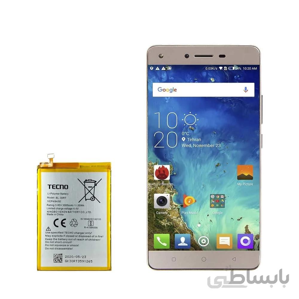 باتری گوشی تکنو Tecno W5 با کد فنی BL-30RT