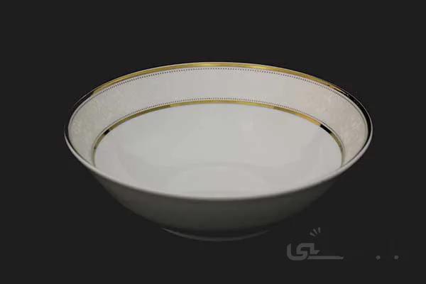 کاسه سالاد چینی تقدیس قالب گرد یوری طلا