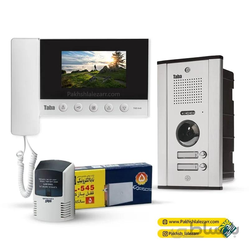 پکیج کامل آیفون تصویری مانیتور 4.3 اینچ مدل 43-5 و پنل ثمین تابا الکترونیک
