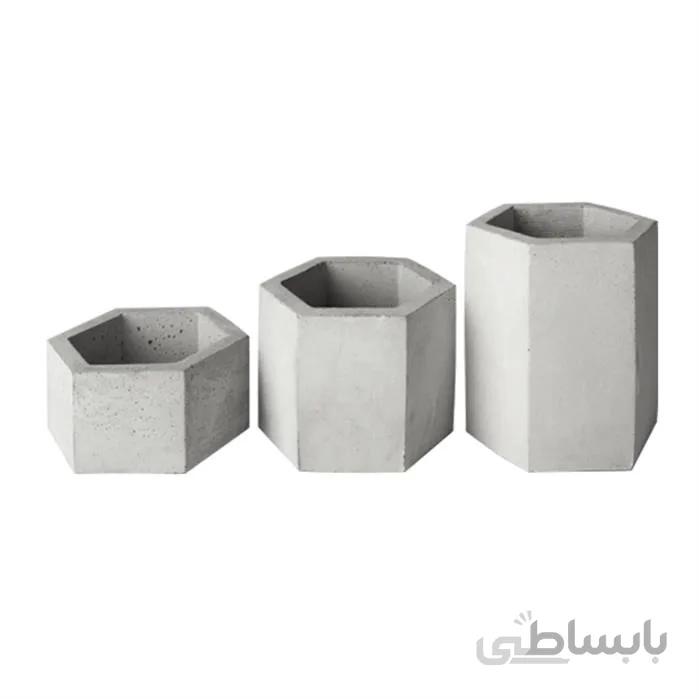 گلدان بتنی دکوسیتی کد dco21 ا مناسب برای میزکار ابعادبزرگ: 9*8*10/5 ابعاد متوسط:9*8*7 ابعاد کوچک: 8*9*4/5