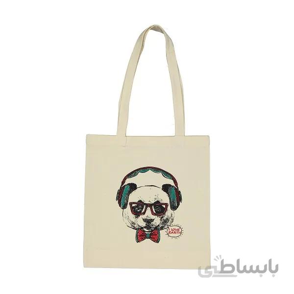 ساک خرید پارچه ای مانیز طرح حیوانات مدل سگ