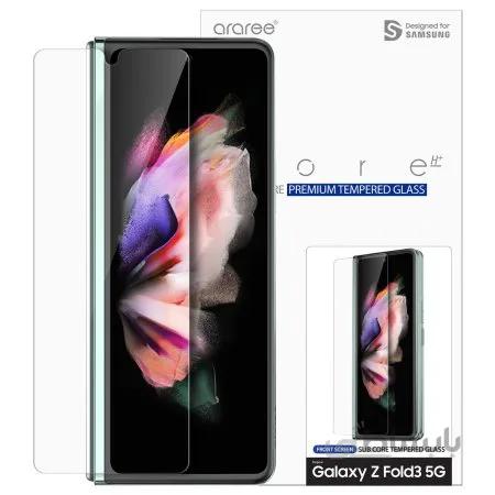 گلس محافظ صفحه نمایش سامسونگ زد فولد 2 Galaxy Z Fold 2 5G Glass مدل Araree Sub Core
