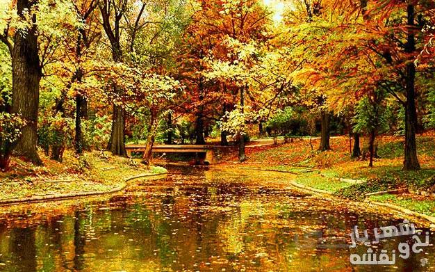 نخ و نقشه تابلو فرش طرح خزان در مرداب کد n-7102