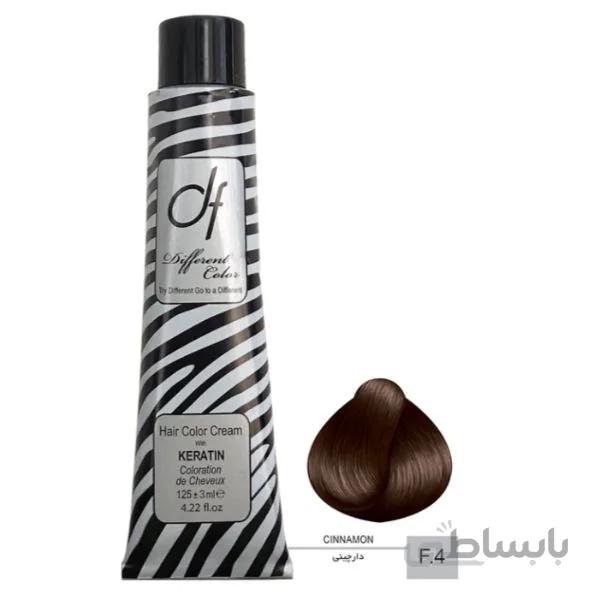 رنگ مو دیفرنت شماره F.4 حجم 125 میلی لیتر رنگ دارچینی