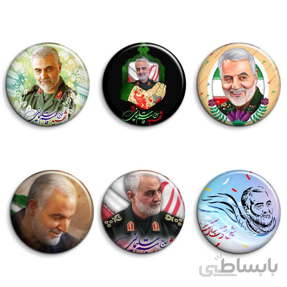 پیکسل سوزنی 6 عددی طرح شهید قاسم سلیمانی، سردار رشید اسلام