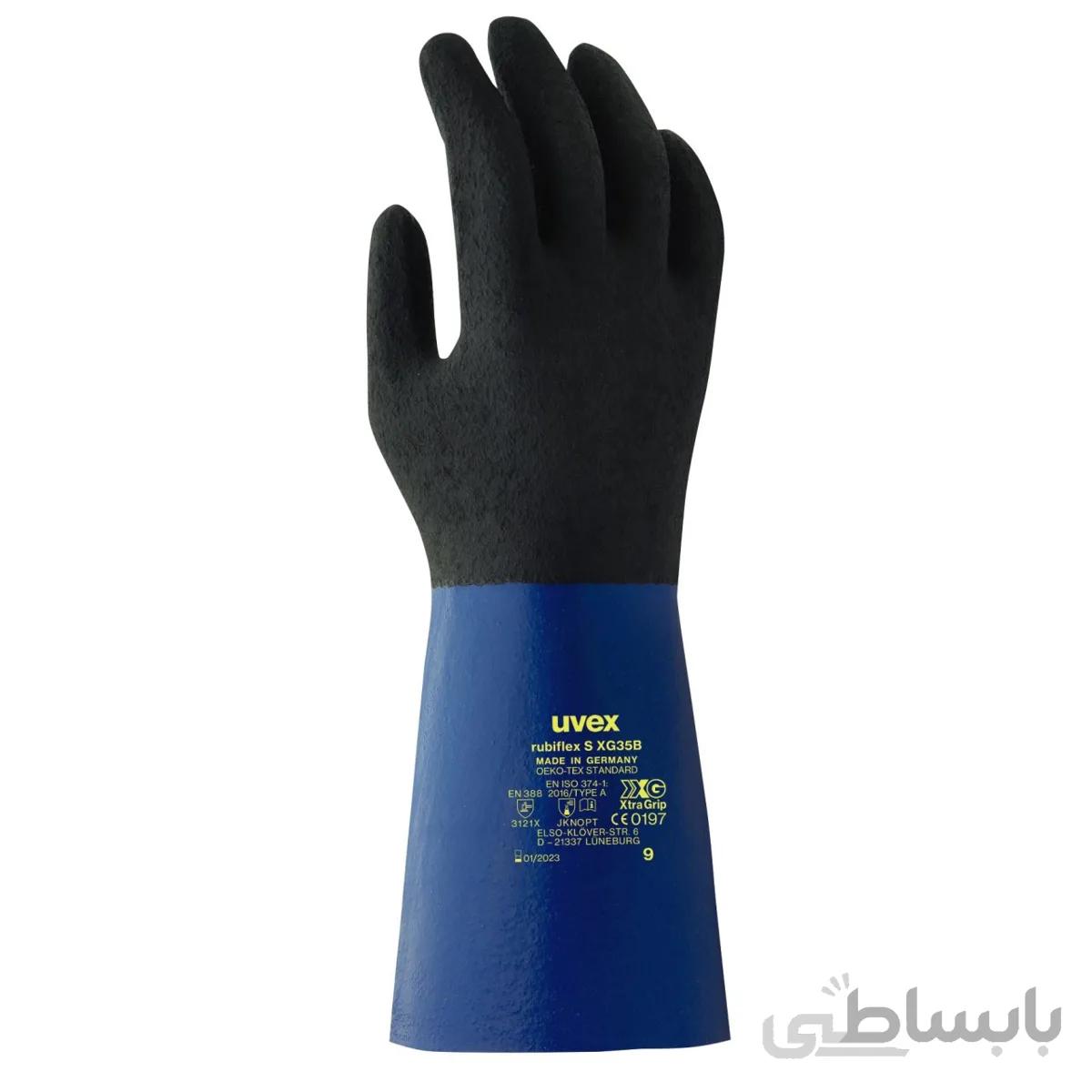 دستکش ایمنی یووکس مدل UVEX Rubiflex XG35B