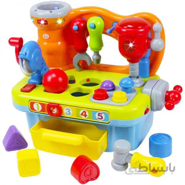 اسباب بازی موزیکال و چراغ دار جعبه ابزار 907 هالی تویز Huile Toys