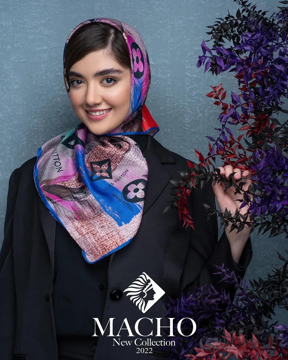 روسری مینی نخی ژاکارد ماچو 2790