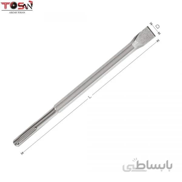 قلم چهار شیار شش گوش نوک تخت 25×400×14