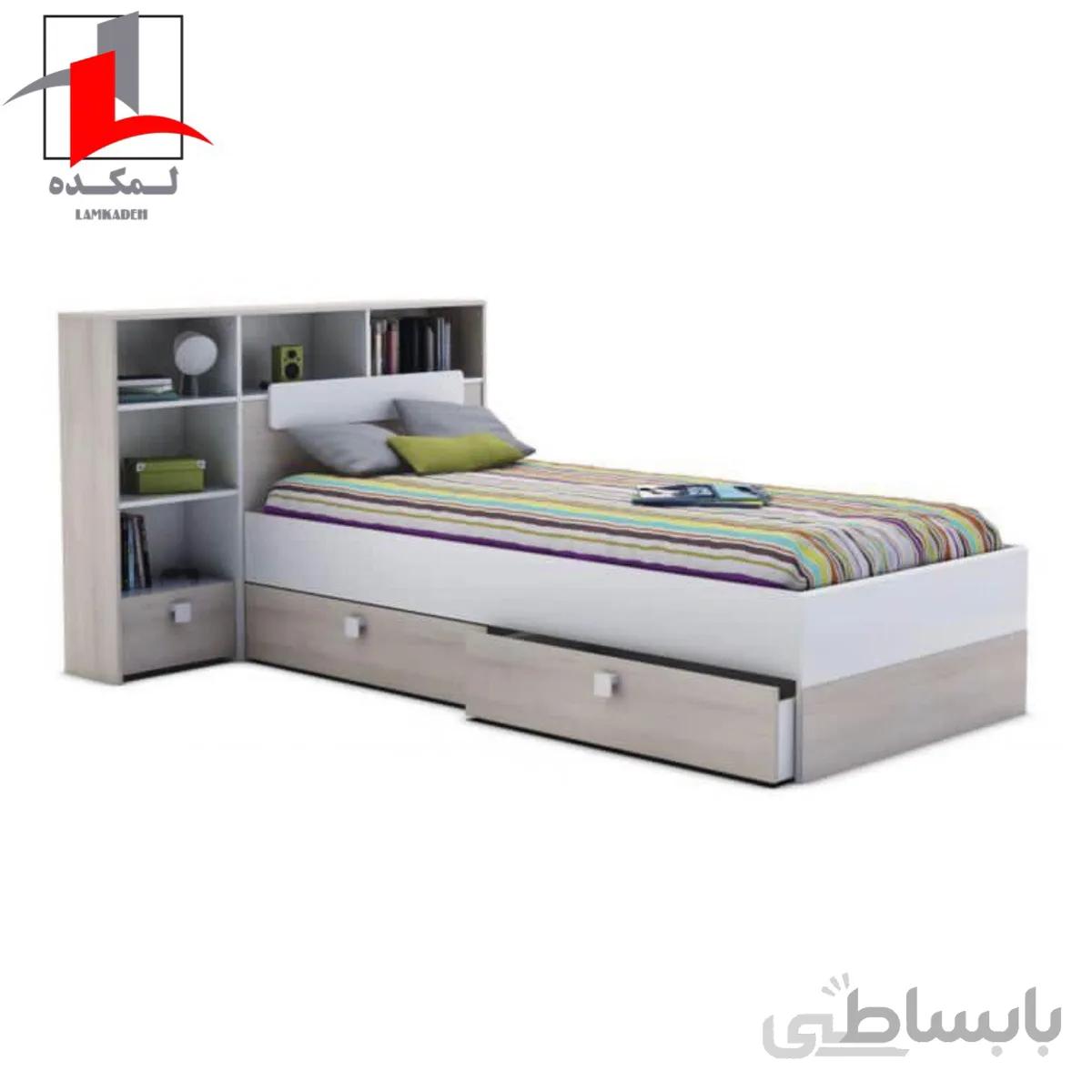 تخت خواب تکنفره لمکده مدل shik