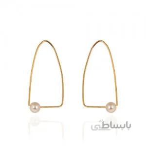 گوشواره بامروارید سفید ا گوشواره طلا زنانه با مروارید کد xe233